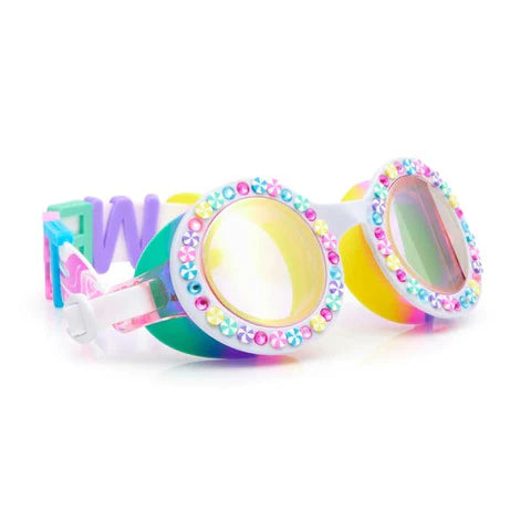 Rainbow Ribbon Candy Swim Goggles