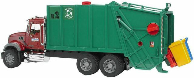 MACK Granite Garbage truck (ruby red-green)