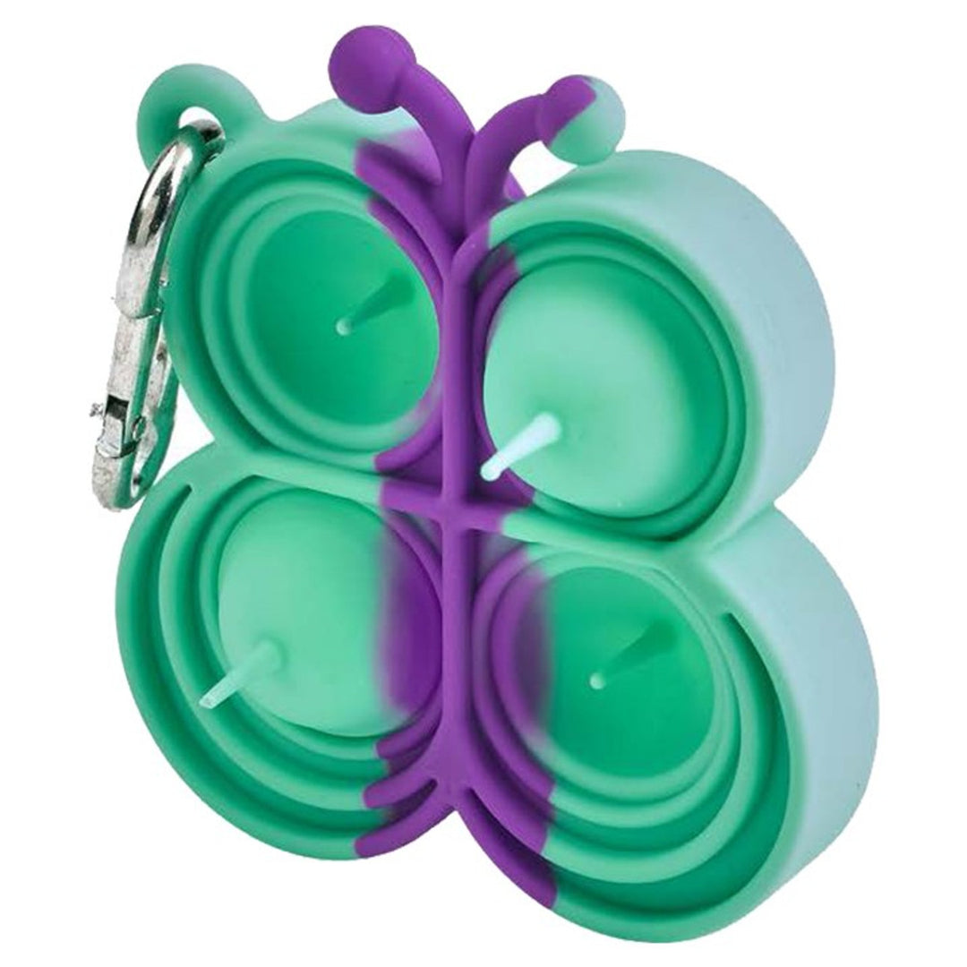 Pull 'N Pops - Multi Bubbles Butterfly Keychain