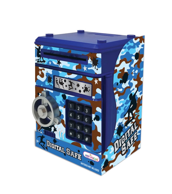 Blue Camo Digital Safe