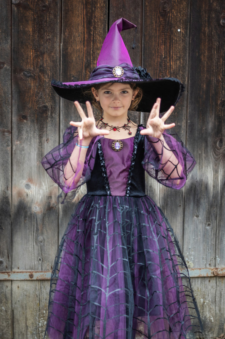 Amethyst the Spider Witch Dress with Hat (Size 5-6)