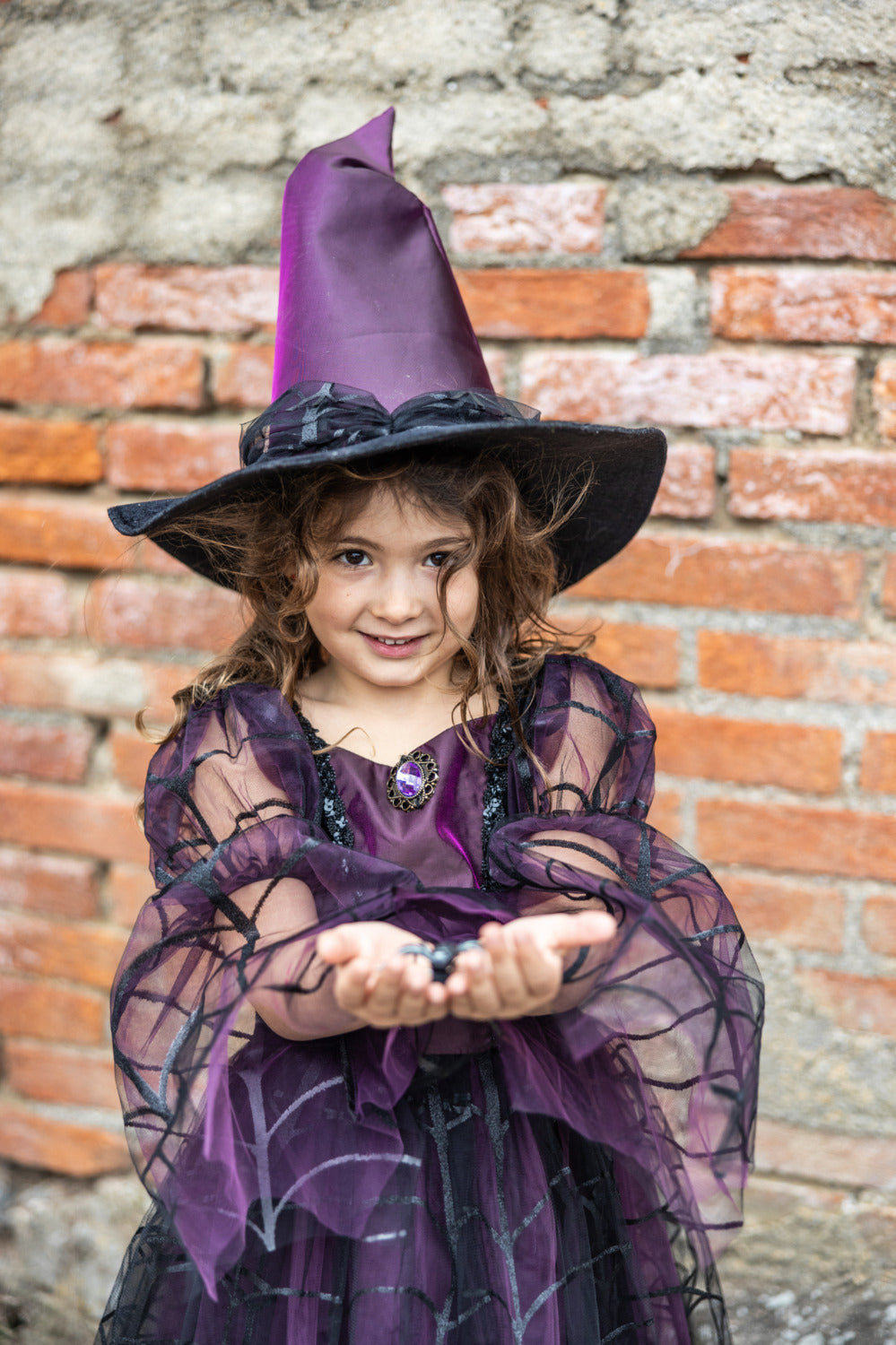 Amethyst the Spider Witch Dress with Hat (Size 5-6)