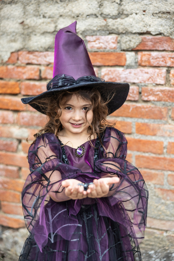 Amethyst the Spider Witch Dress with Hat (Size 5-6)