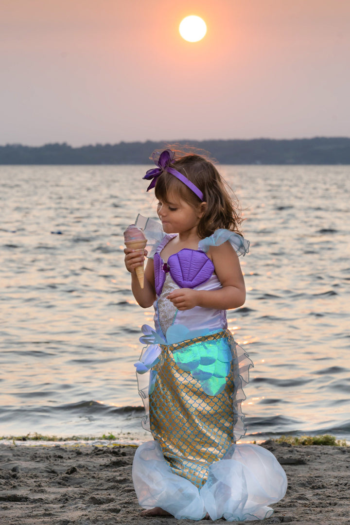 Mermaid Lilac Dress & Headband (Size 3-4)