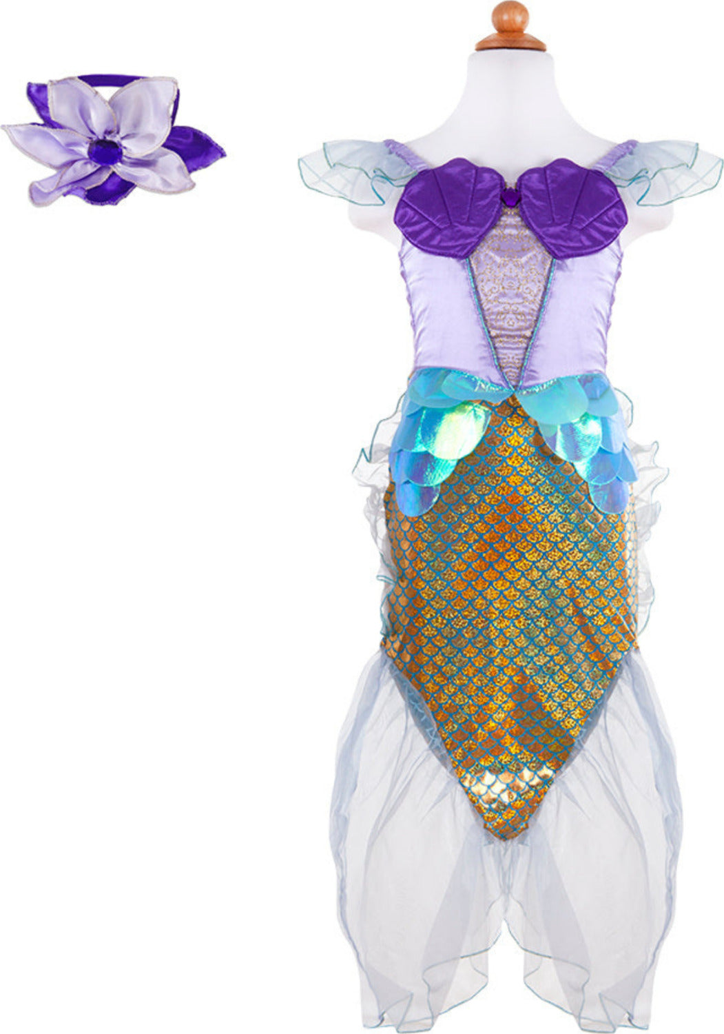 Mermaid Lilac Dress & Headband (Size 3-4)