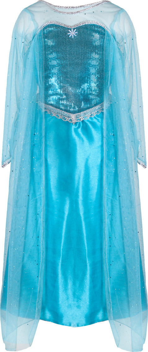 Ice Queen Dress With Cape (Size 5/6)