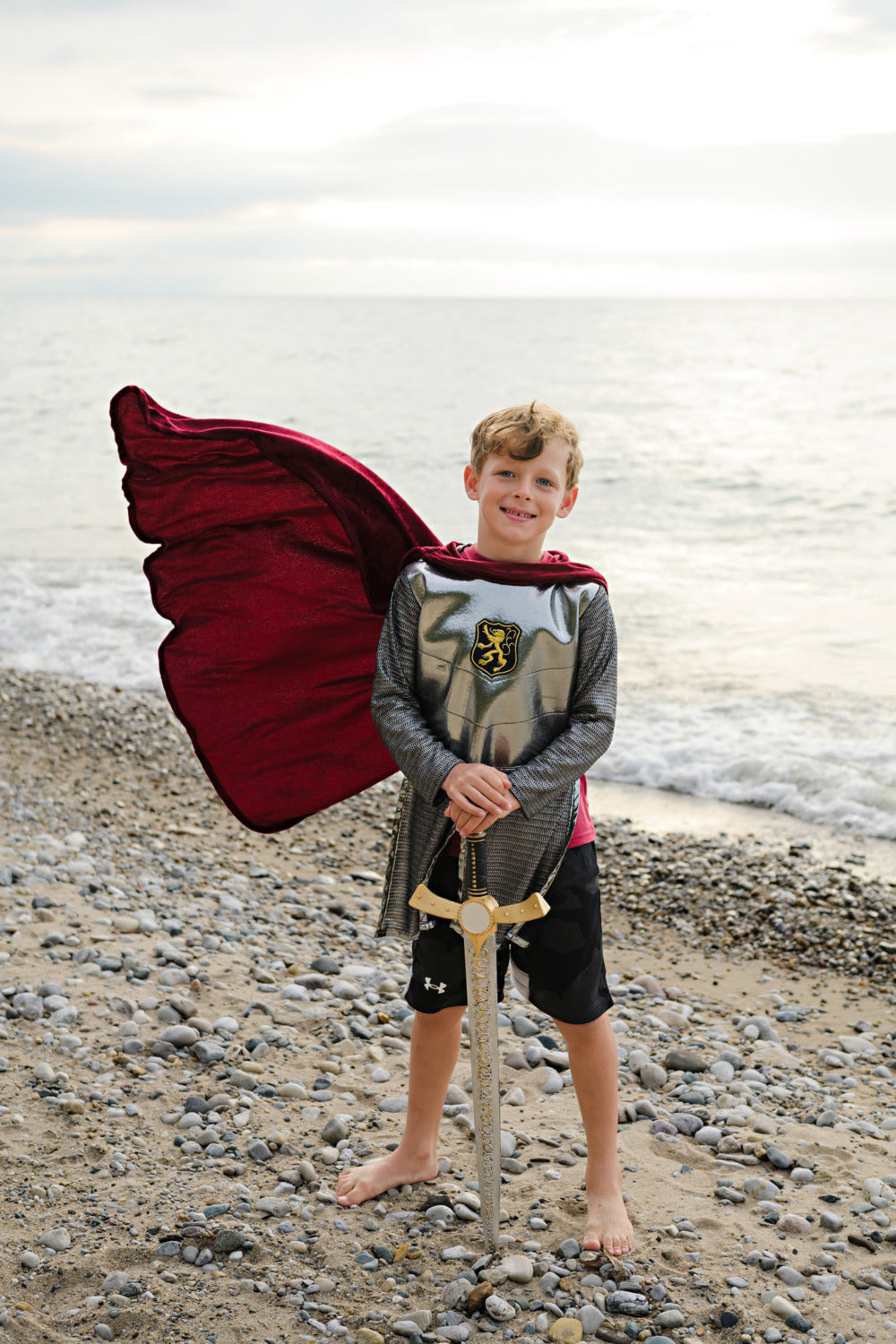 Silver Knight Tunic with Cape (size 5-6)