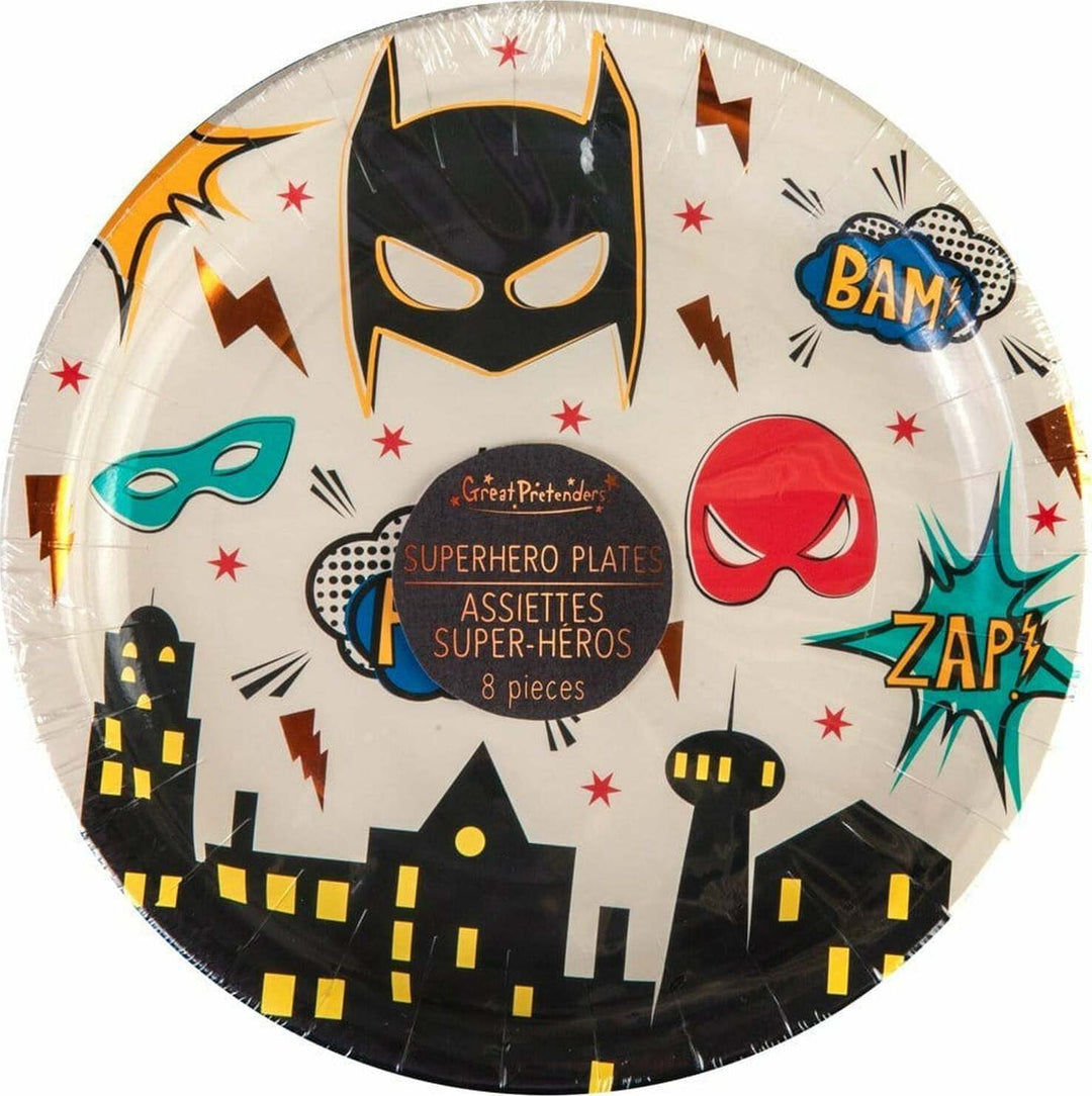 Party Plates - Superhero Small 7" (8 Pcs)