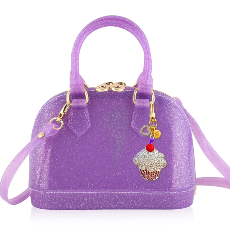 Cate Purple Sparkle Crystal Cupcake