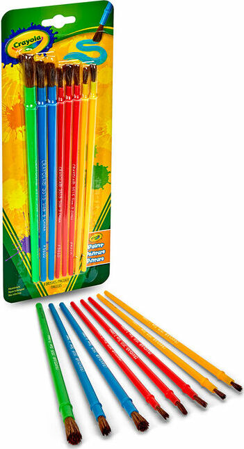 8 Count Arts and Crafts Brushes Set