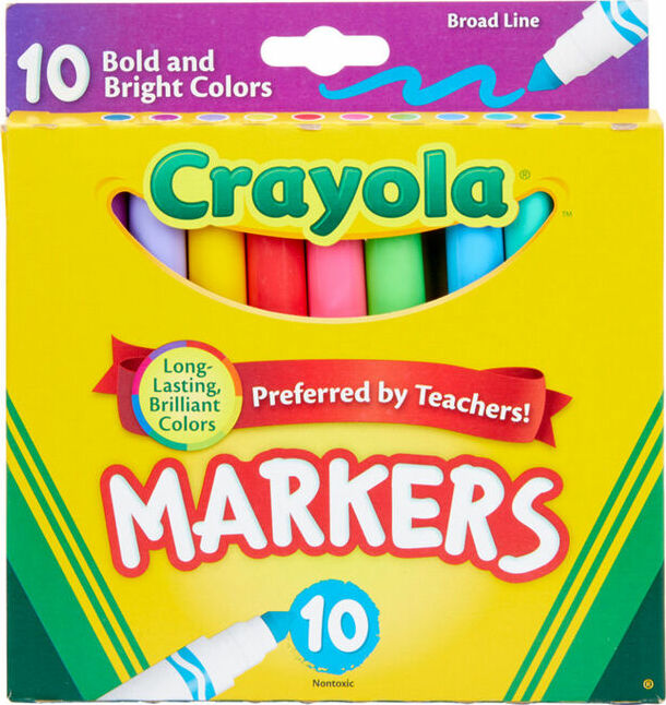 10 Ct  Broad Line Markers (assorted)
