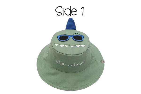 Reversible Dino/Surfer Med 2-4 Sunhat