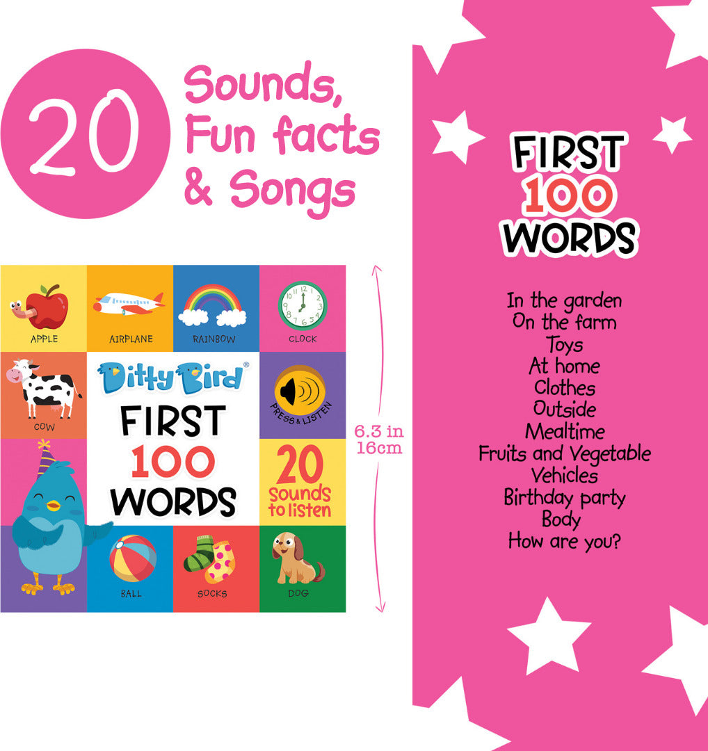 Ditty Bird - First 100 Words Sound Book