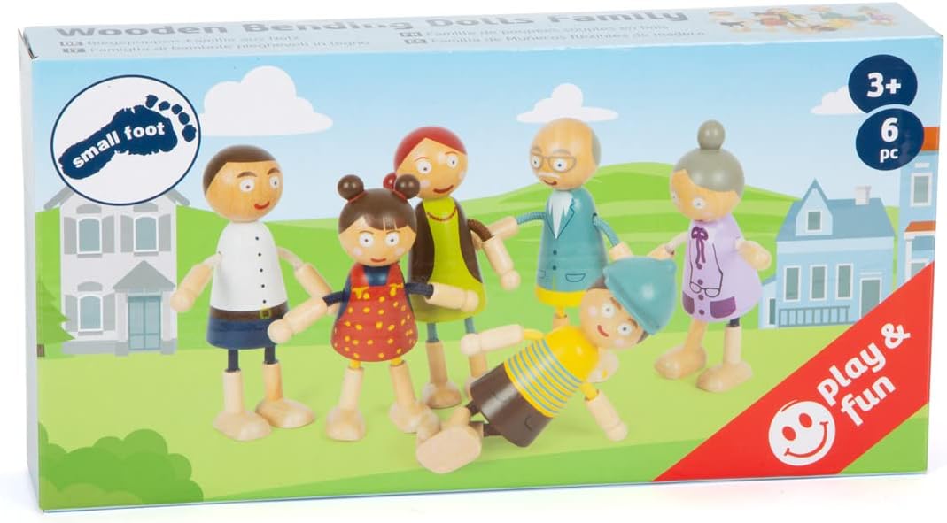 Small Foot Wooden Bending Doll Family