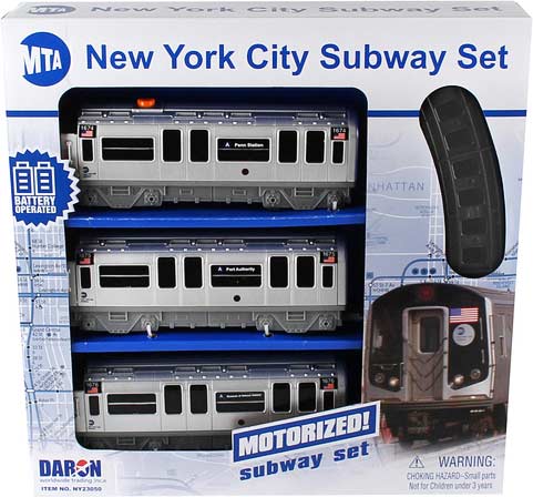 Mta Motorized NYC Subway Train Set W/Track
