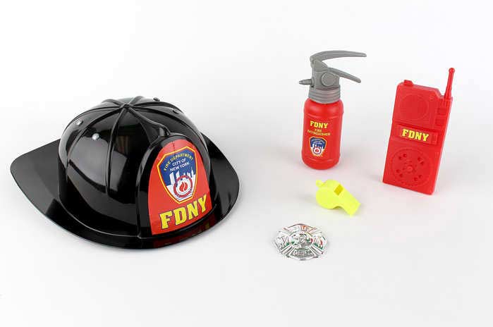 Fdny Fire Helmet W/Accessories
