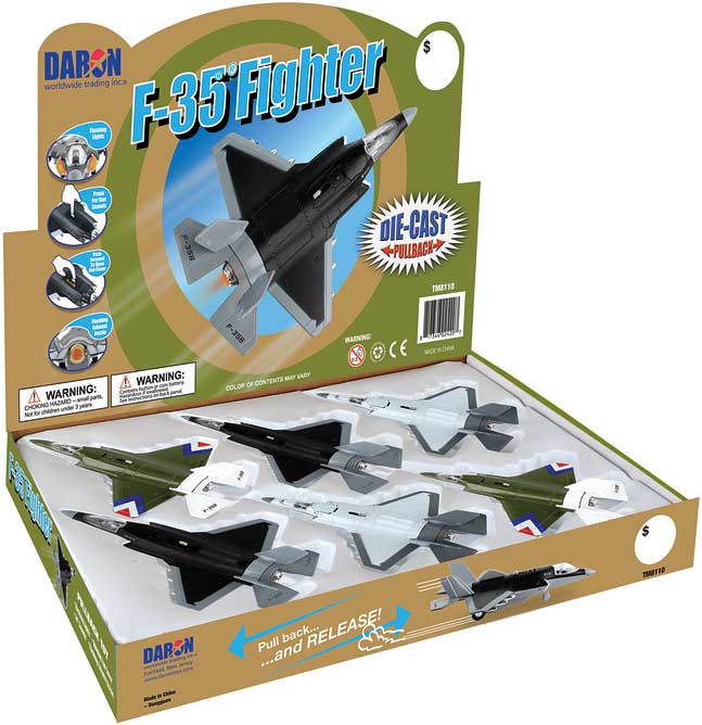 F-35 Jet Fighter Pullback W/Lights & Sound 6 Pc Counter Disp