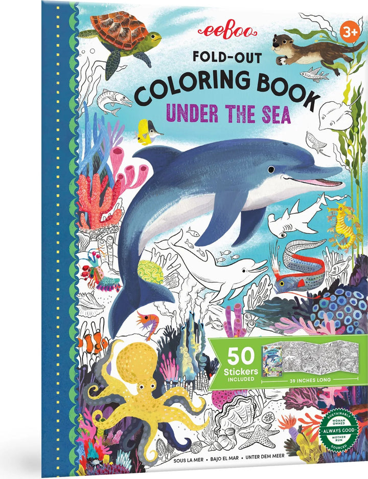 Under the Sea (fold-out coloring book with stickers)
