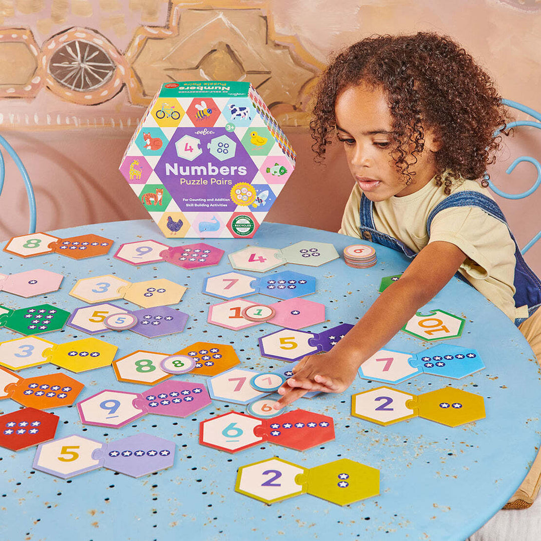 Numbers (hexagon puzzle pairs)