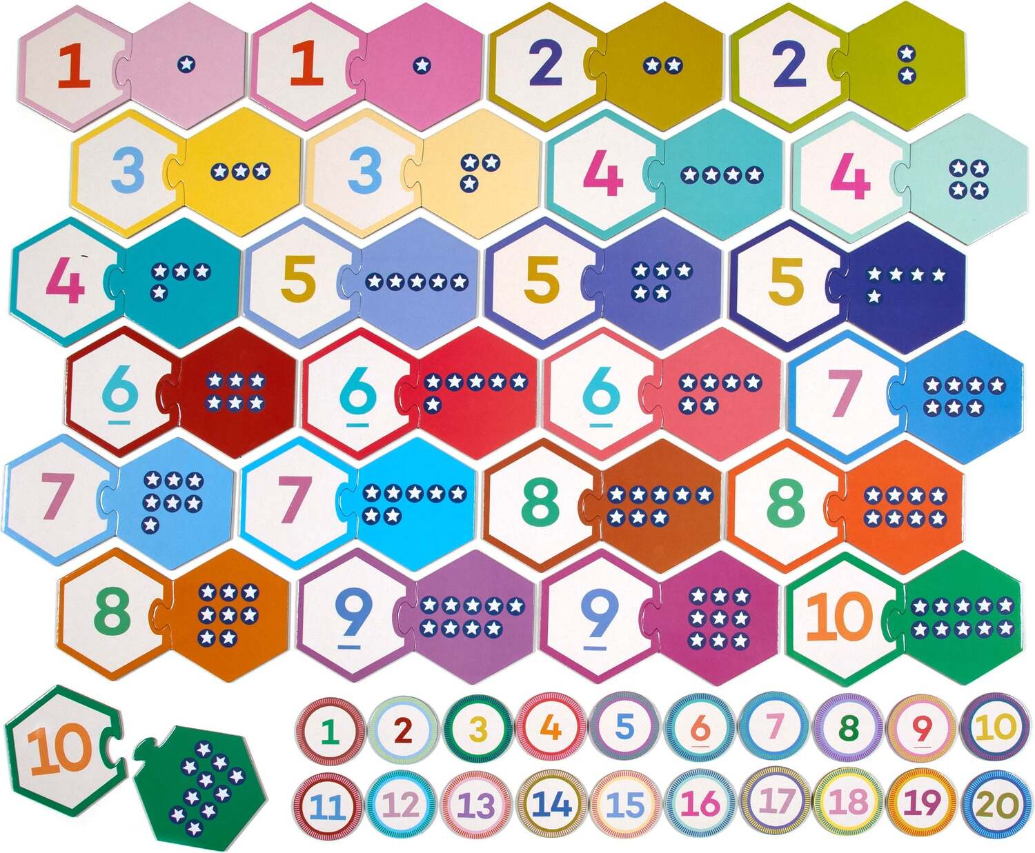 Numbers Hexagon Puzzle Pair – Stevenson's Toys & Games