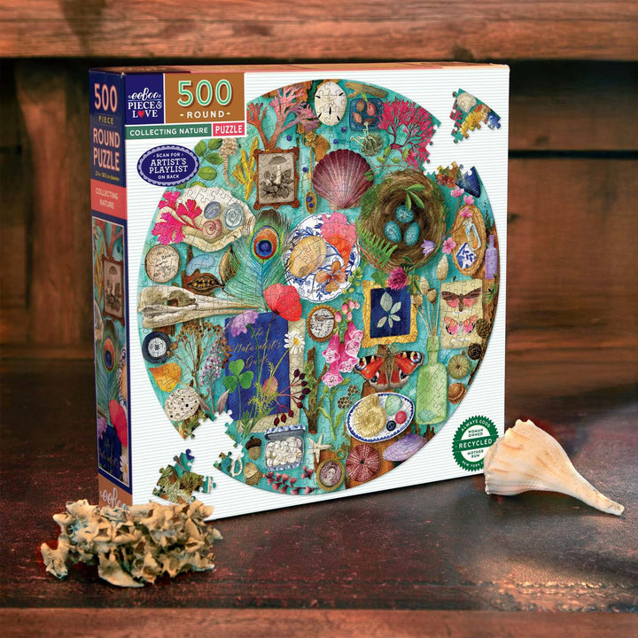 Collecting Nature (500 piece round puzzles)