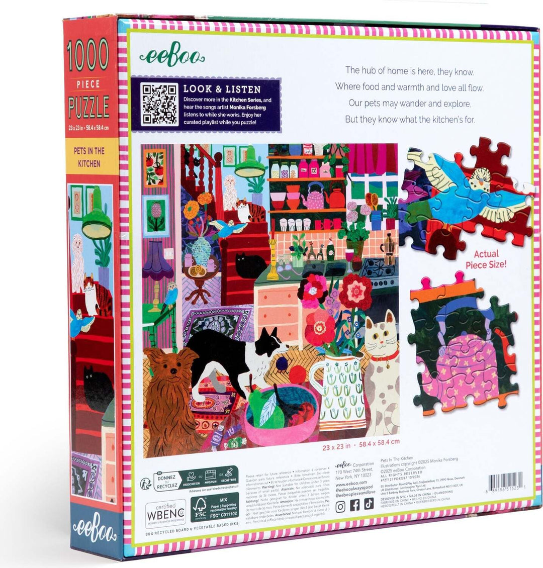 Pets in the Kitchen (1000 piece square puzzles)