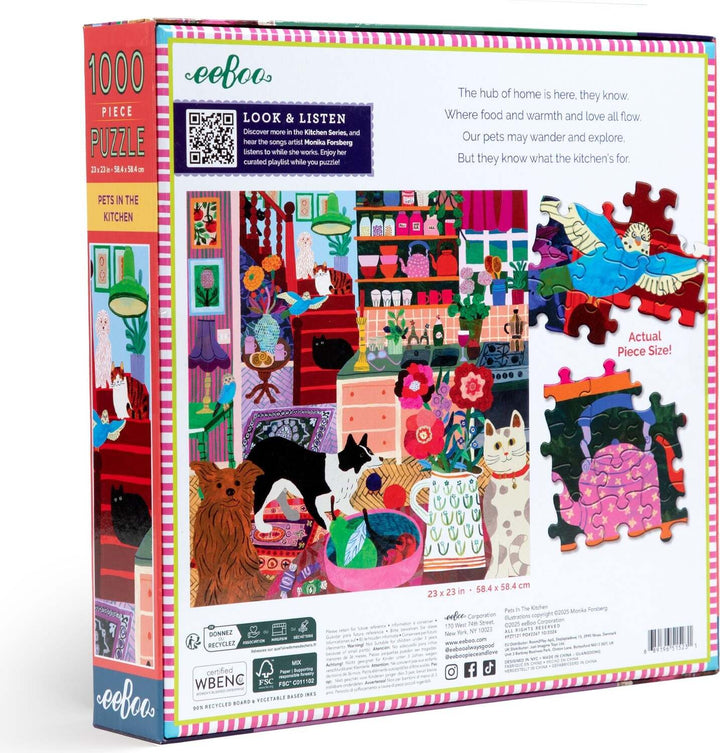 Pets in the Kitchen (1000 piece square puzzles)
