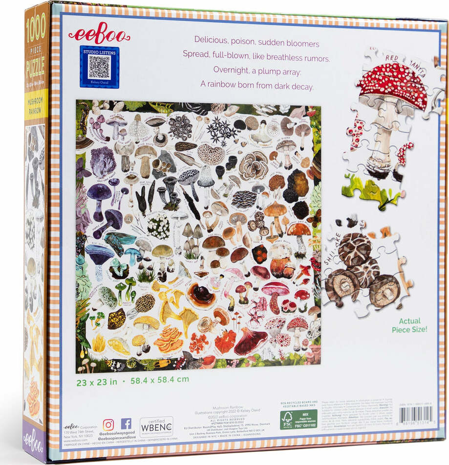 Mushroom Rainbow 1000 Piece Puzzle