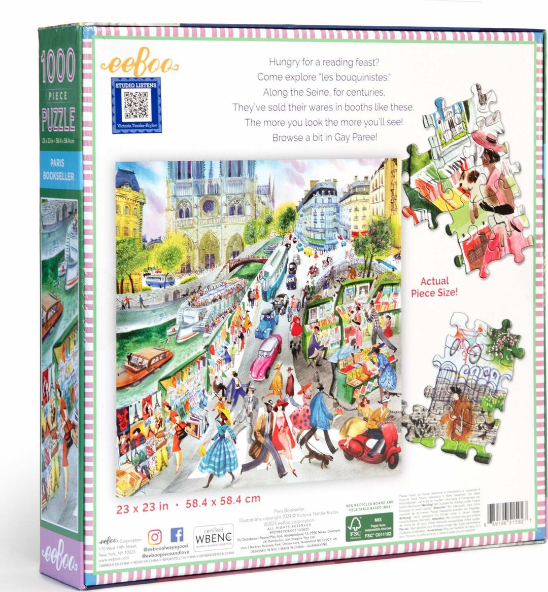 Paris Bookseller 1000 Piece Puzzle