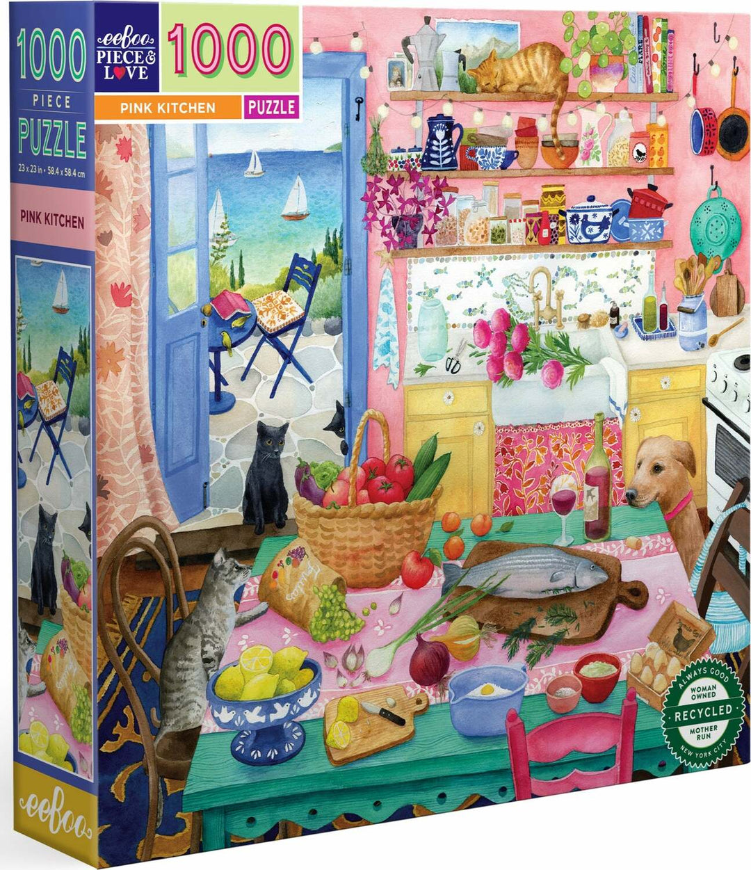 Pink Kitchen 1000 Piece Puzzle