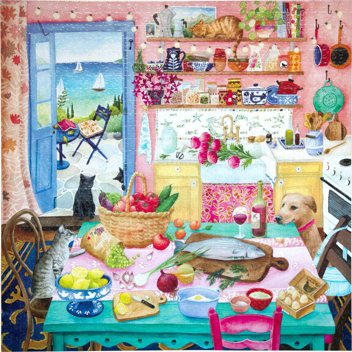 Pink Kitchen 1000 Piece Puzzle