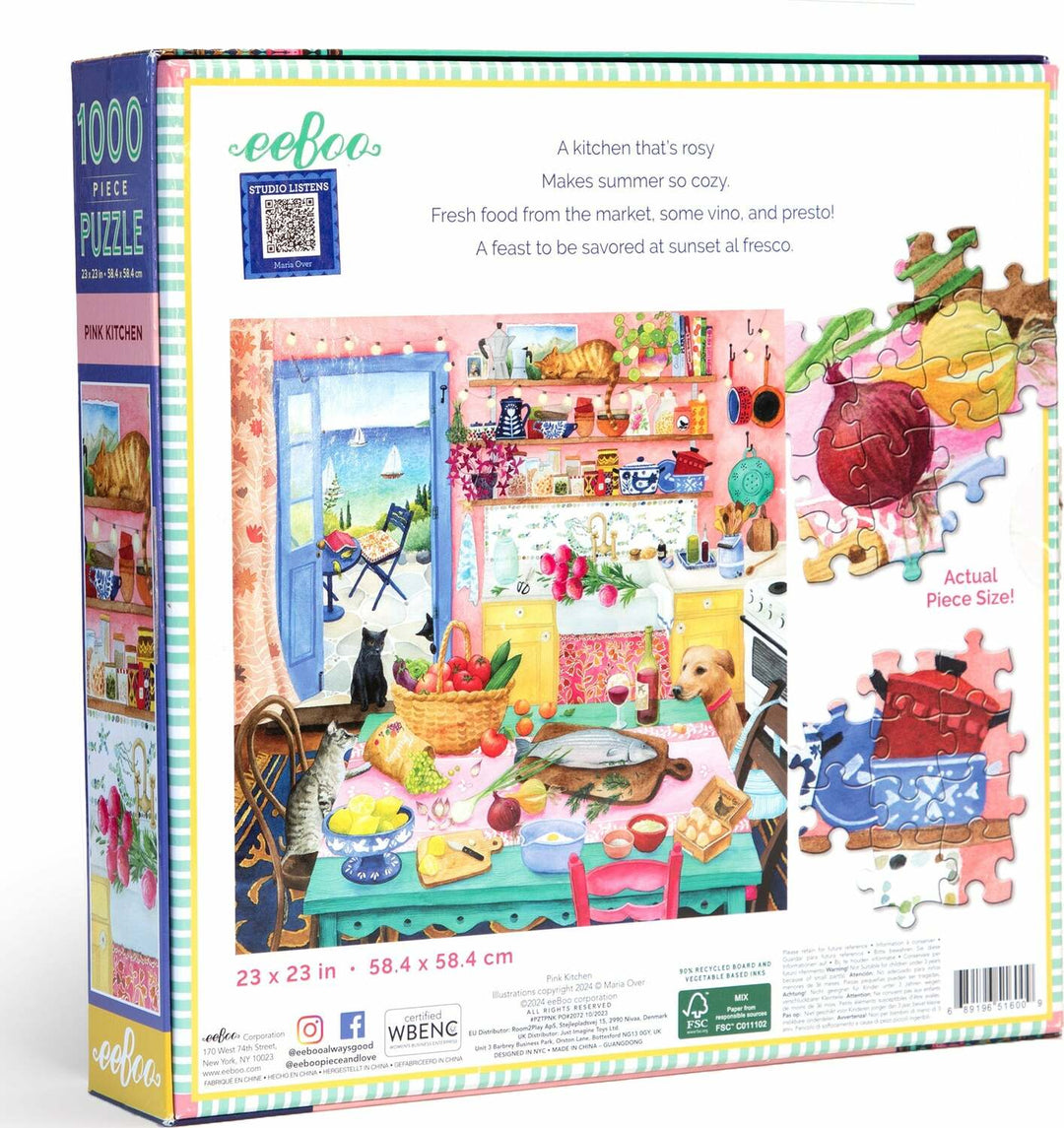 Pink Kitchen 1000 Piece Puzzle