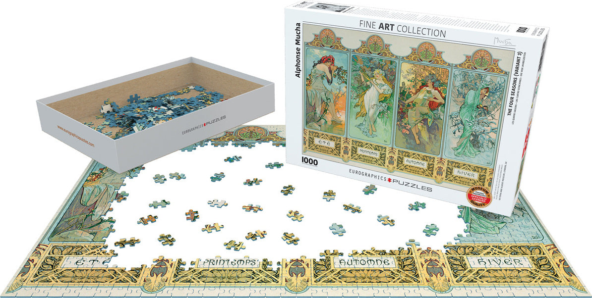 The Four Seasons (Variant 3) by Alphonse Mucha 1000-Piece Puzzle
