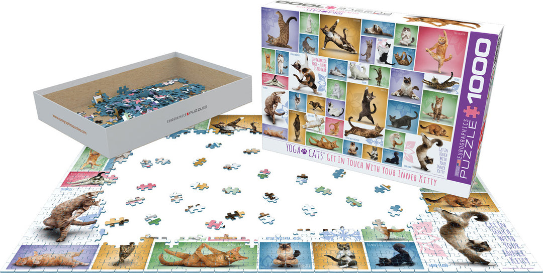 Yoga Cats 1000-Piece Puzzle 