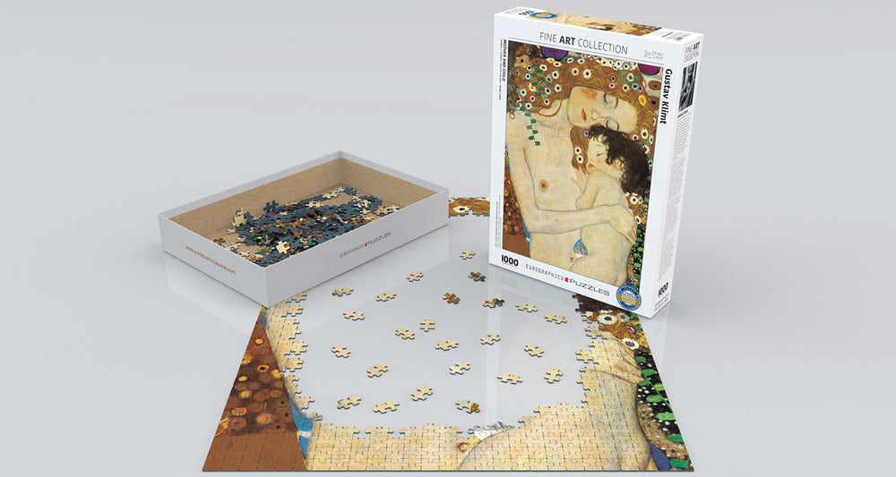 Mother and Child (Detail) by Gustav Klimt 1000-Piece Puzzle