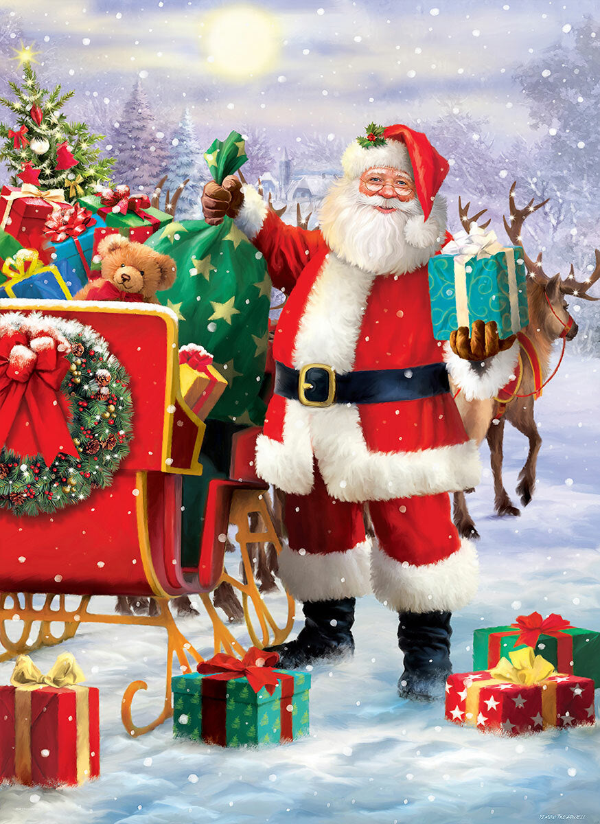 Santa with Sled 1000-Piece Puzzle
