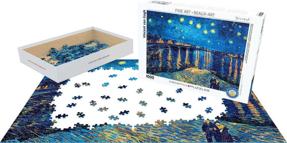 The Starry Night Over The Rhone by Vincent Van Gogh 1000-Piece Puzzle