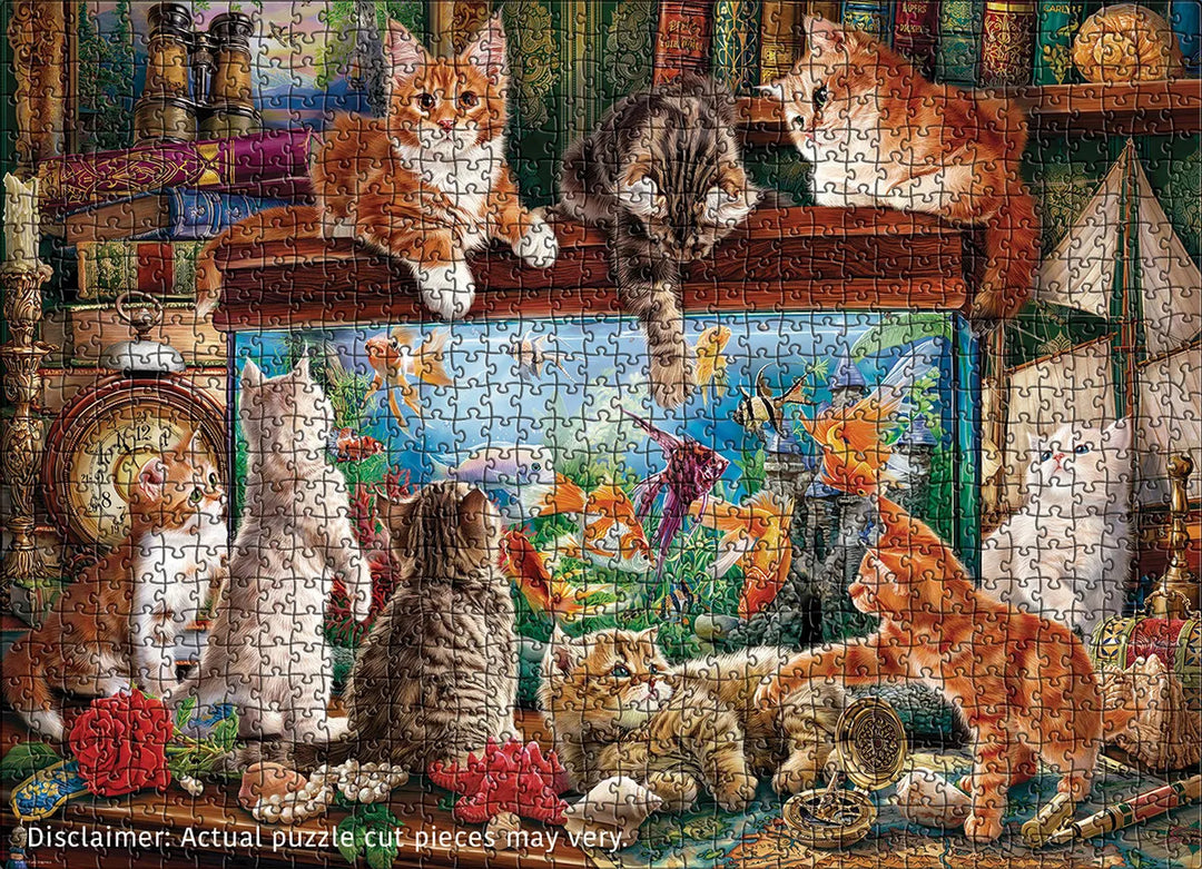 Cats by the Aquarium by Image World 1000-Piece Puzzle