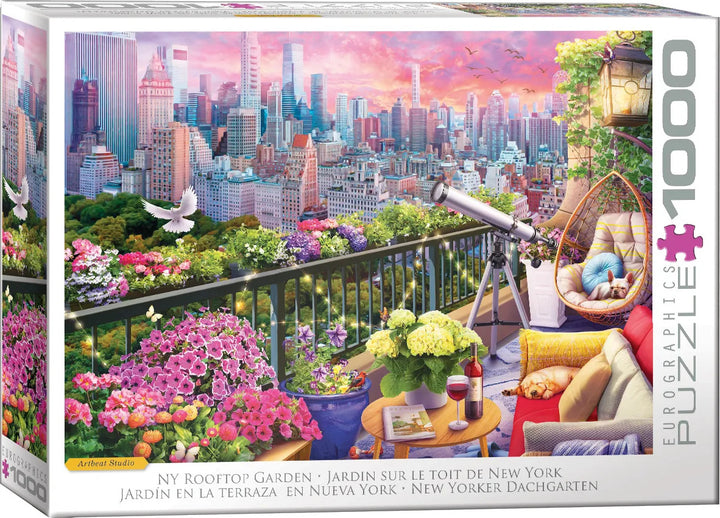 NY Rooftop Garden by Olena 1000-Piece Puzzle