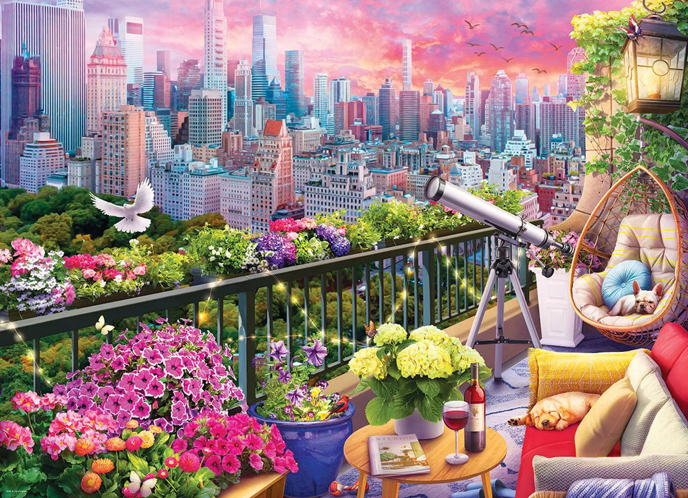 NY Rooftop Garden by Olena 1000-Piece Puzzle