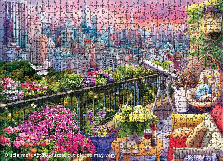 NY Rooftop Garden by Olena 1000-Piece Puzzle