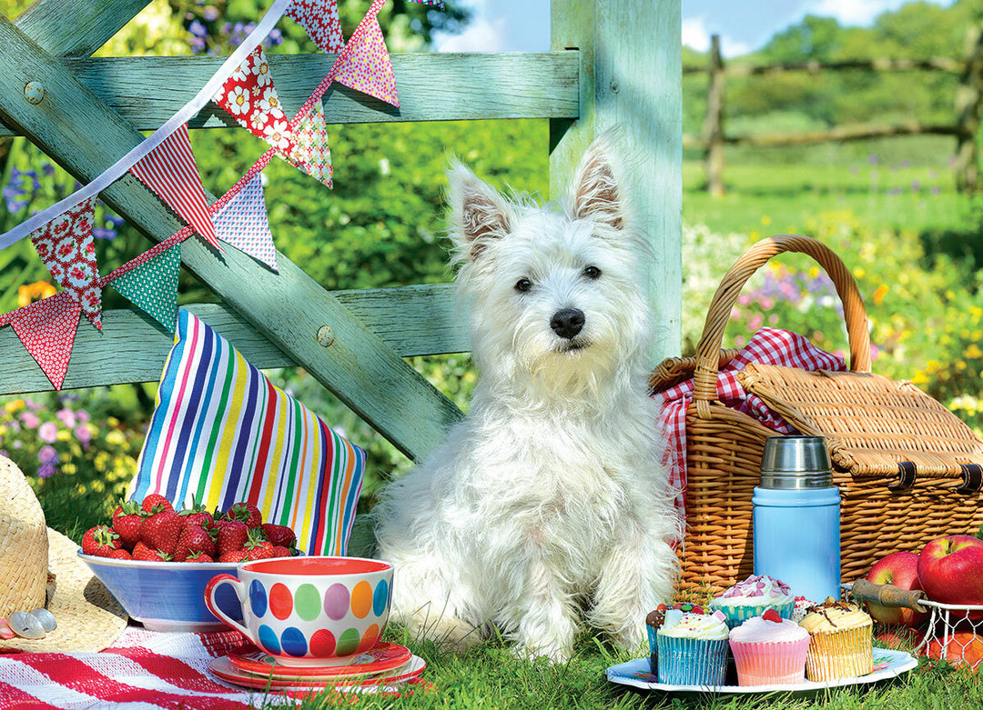Puzzles Westie Dog Picnic, Family Oversize Puzzles 500-Piece Puzzle