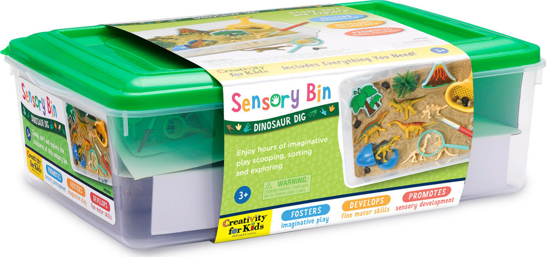 Sensory Bin Dinosaur Dig