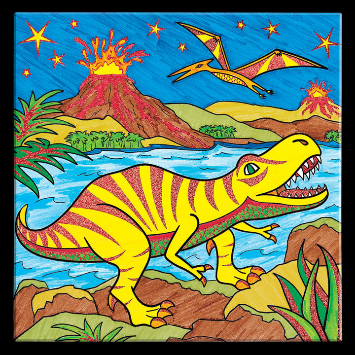 Color by Number T-Rex Foil Fun