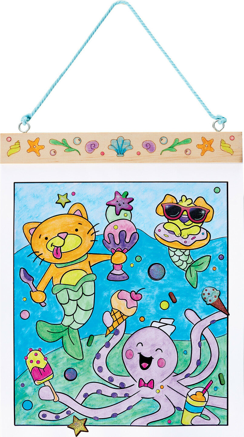 Paint by Numbers Mermaid Pets Wall Art