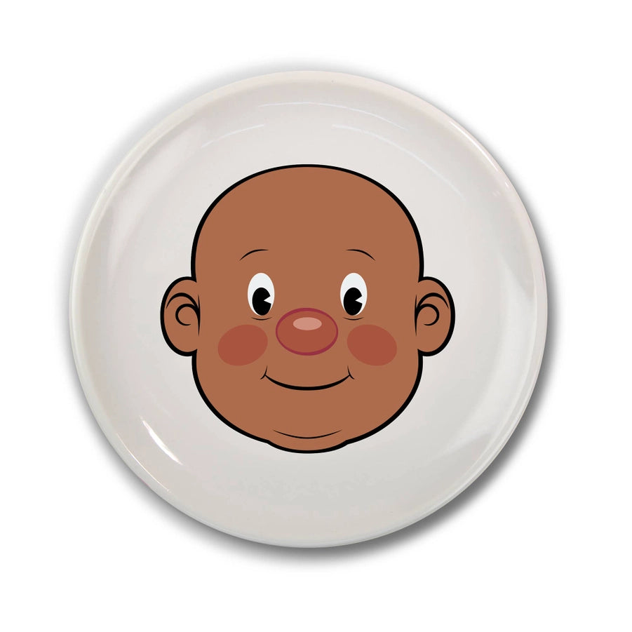 Food Face Plate Brown