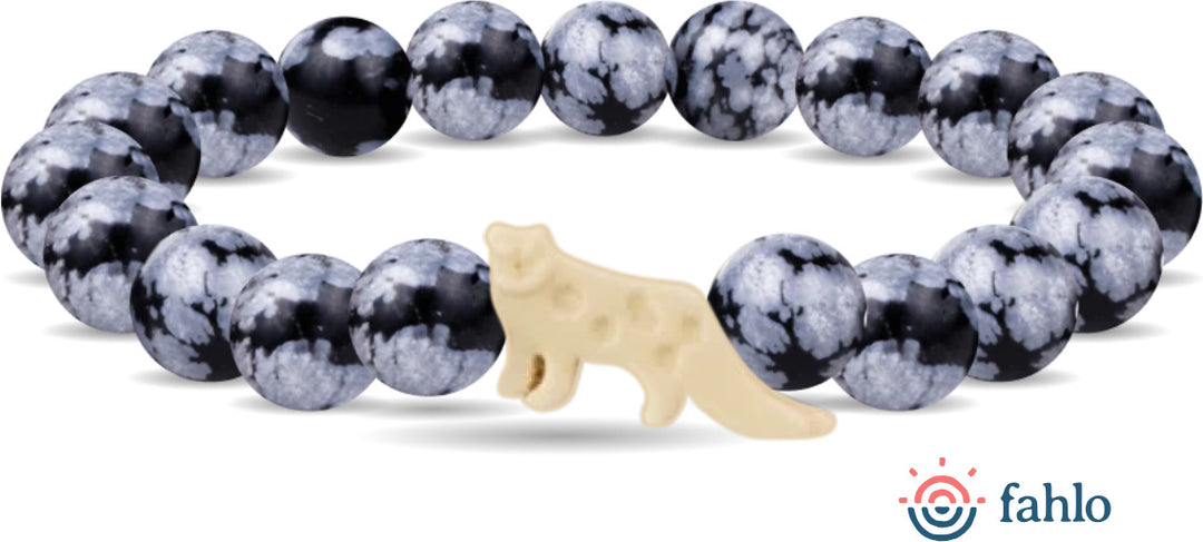 Fahlo Snow Leopard Tracking Bracelet - Papillae Stone