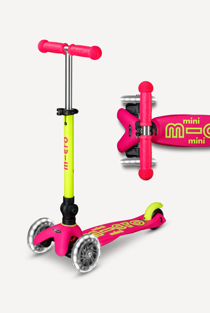 Mini Flamingo Pink Led Foldable Scooter
