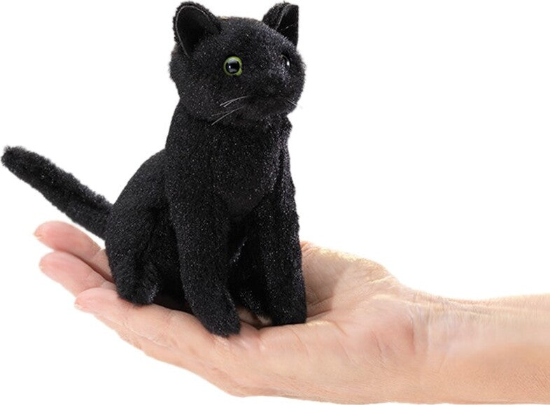 Black Mini Cat Finger Puppet