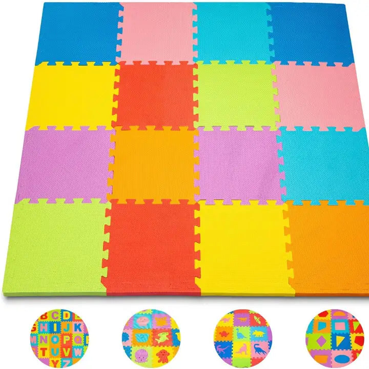 Kids Foam Mat 16Pc Multi Color